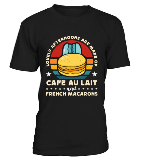 Macaron Lovely Afternoons Are Made Retro Snacking T-Shirt Unisex