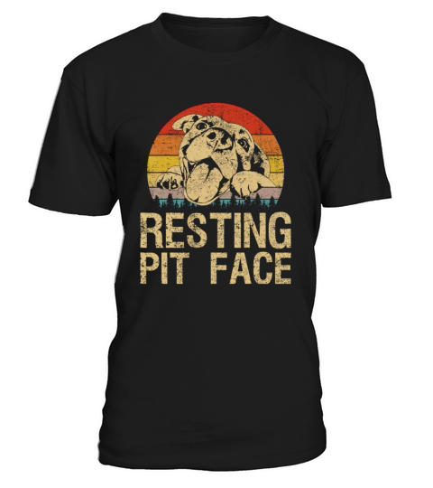 Vintage Pitbull Resting Pit Face - Pitbull Lovers T-Shirt Unisex