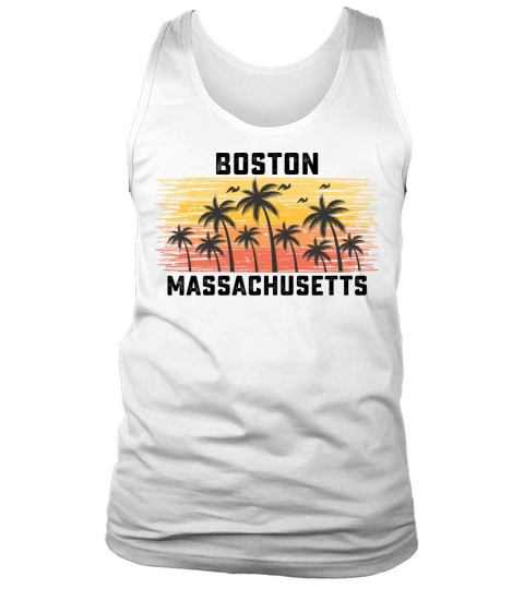 Boston Massachusetts Summer Retro VIntage Vacation Tank Top Unisex