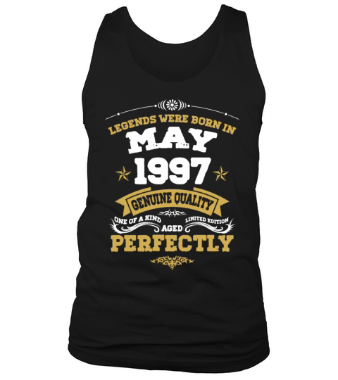Vintage Aged To Perfection May 1997 Tank Top Unisex