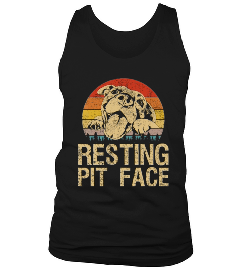 Vintage Pitbull Resting Pit Face - Pitbull Lovers Tank Top Unisex