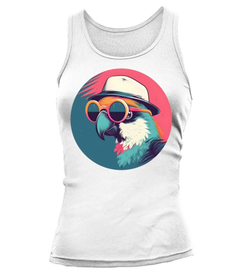 80s 90s Parrot Lovers Vintage Tank top Woman