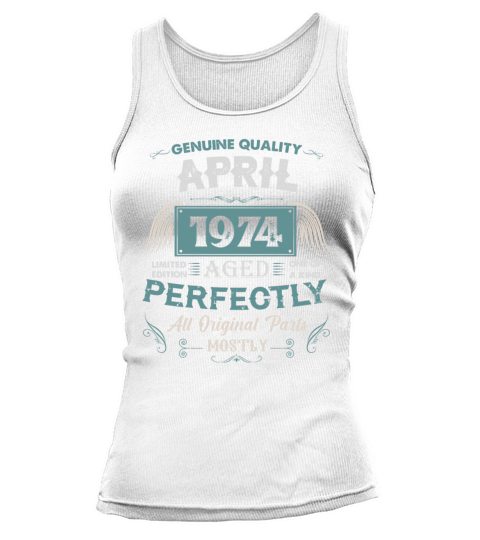 April 1974 Vintage Birthday Present Tank top Woman