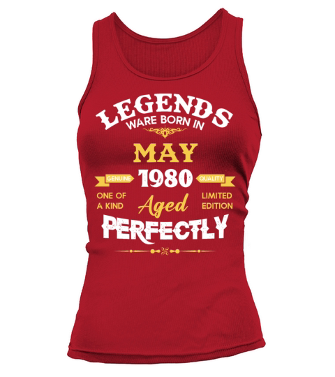 Vintage Aged To Perfection May 1980 Tank top Woman
