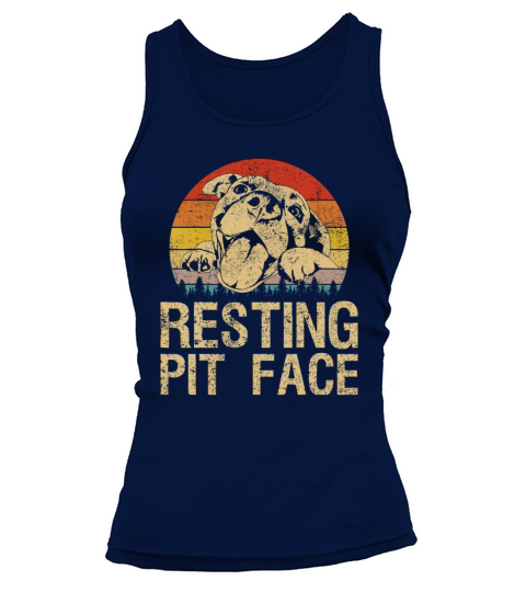 Vintage Pitbull Resting Pit Face - Pitbull Lovers Tank top Woman