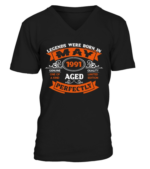 Legends Were Born In May 1991 Birthday V-Neck T-shirt