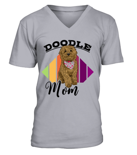 Womens Doodle Mom Labradoodle Goldendoodle V-Neck T-shirt