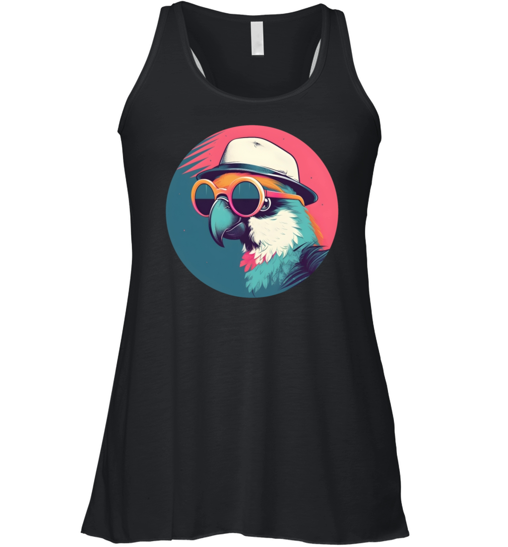 80s 90s Parrot Lovers Vintage Women's Flowy Tank Top