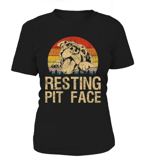 Vintage Pitbull Resting Pit Face - Pitbull Lovers Women's T-Shirt