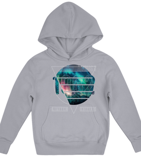 Limited Edition 1962 August Birthday Polar Lights Kids Hoodie