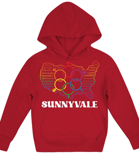 Sunnyvale Pride Flag Pride Month LGBTQ Flag LGBT C Kids Hoodie