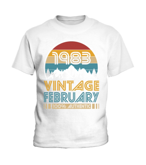 40th birthday february 1983 vintage 1983 Kids T-Shirt