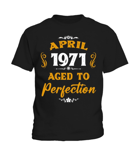April 1971 Vintage Birthday Present Kids T-Shirt