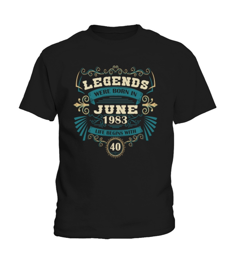 Legend 40 June 1983 Vintage Kids T-Shirt