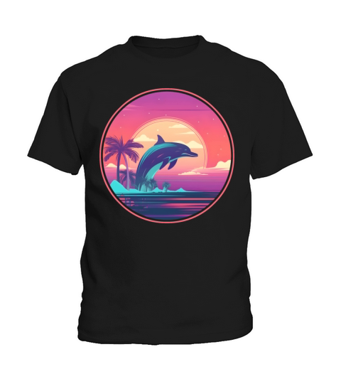 Retro Dolphin Lovers Vintage Kids T-Shirt