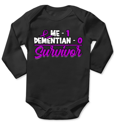 Fight Alzheimers Dementia alzheimer Awareness Long Sleeve Baby One-Piece