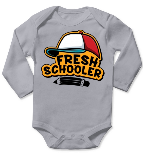 Preschool Kids Back To School Fresh Schooler Long Sleeve Baby One-Piece