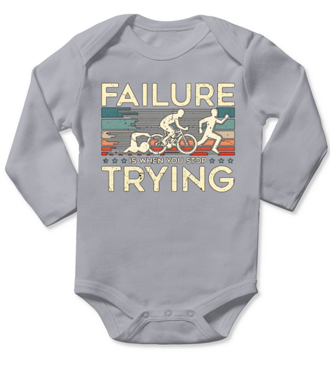 Triathlon Failure Is When You Retro Competition Long Sleeve Baby One-Piece