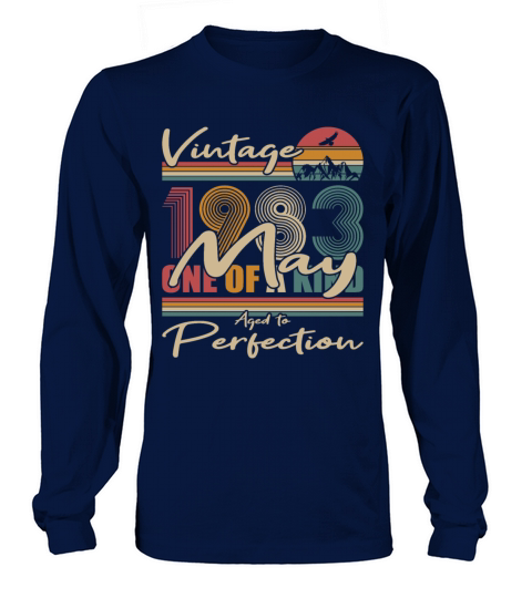40th birthday may 1983 vintage 1983 Long sleeved Unisex