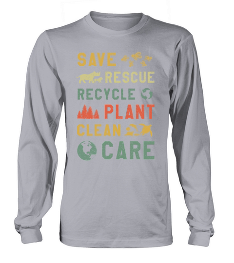 Retro Vintage Bee Save Nature Oceans Day Earth Day Long sleeved Unisex