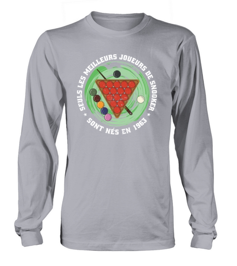 Snooker born in 1963 Vintage Birthday Snooker Long sleeved Unisex