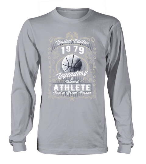Vintage 1979 Basketball Birthday Gift Sport Hobby Long sleeved Unisex