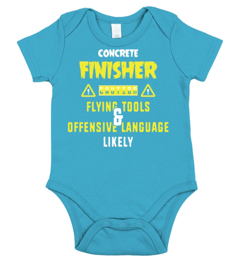 Funny Work For Men Construction Concrete Finisher Short Sleeve Baby One-Piece