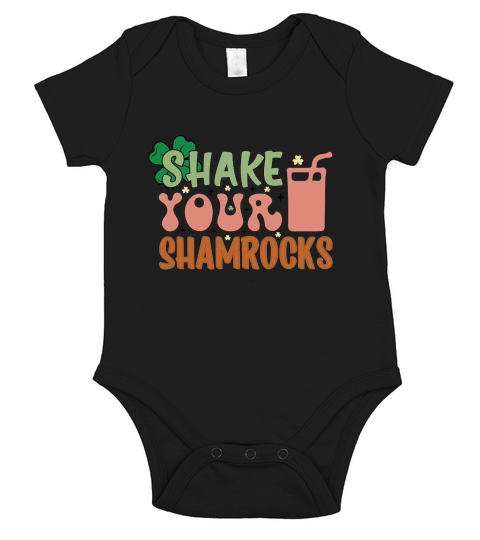Shake your Shamrocks   St Patricks Day Short Sleeve Baby One-Piece