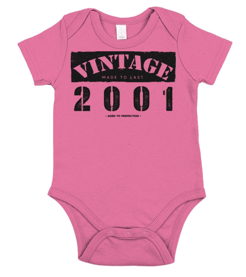 Vintage Classic 2001 22nd Birthday - 22 Years Old Short Sleeve Baby One-Piece