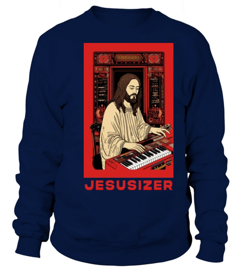Divine Analog Adventures - Retro Synth Jesus Fan Sweatshirt Unisex