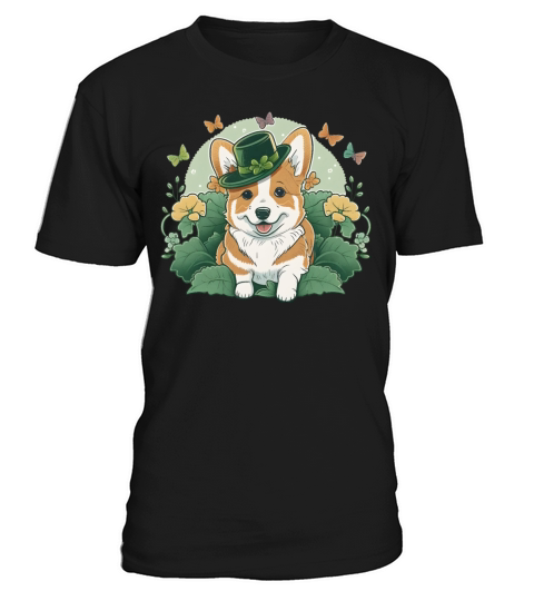 Corgi Lover Shamrock Happy St Patricks Day T-Shirt Unisex