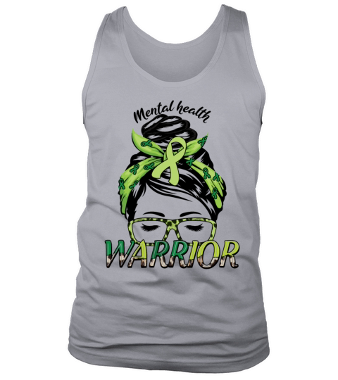 Green Mental Health Warrior Awareness Month Tank Top Unisex