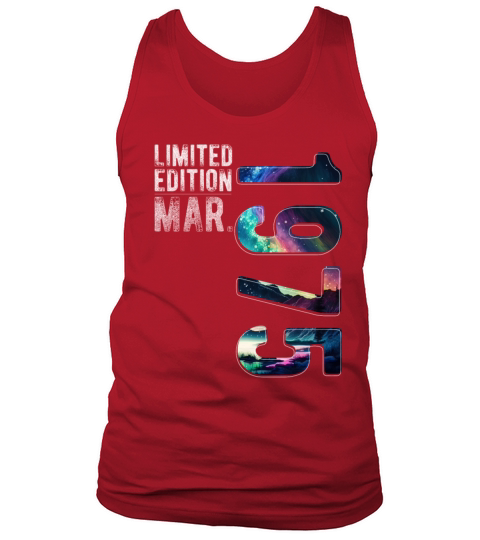 Limited Edition 1975 March Birthday Polar Lights Tank Top Unisex