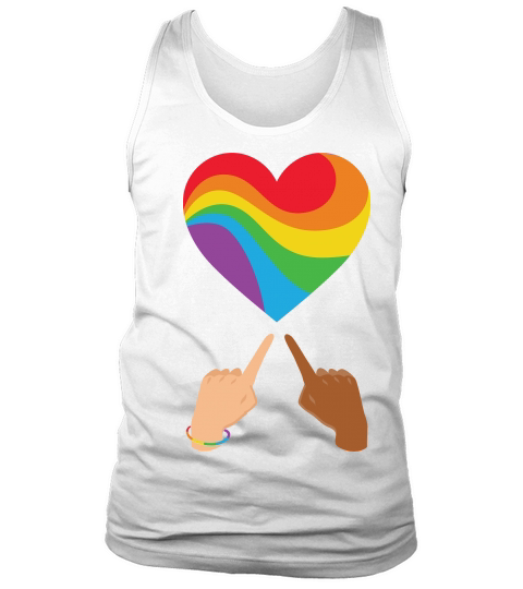 Pride LGBT Poiting Rainbow Heart Tank Top Unisex