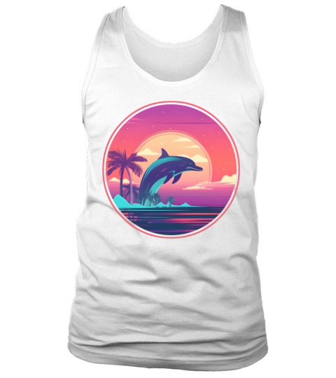 Retro Dolphin Lovers Vintage Tank Top Unisex
