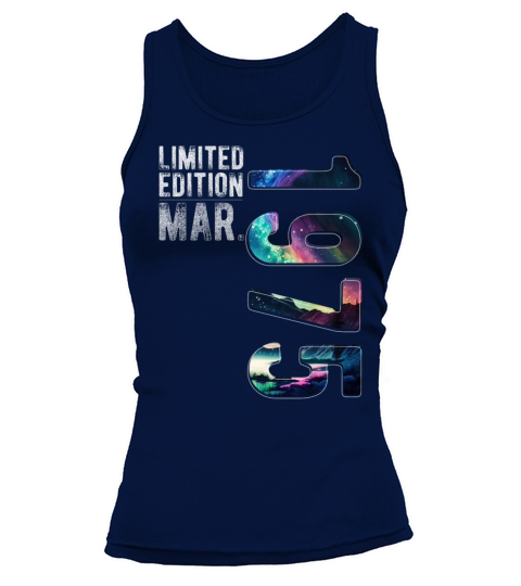 Limited Edition 1975 March Birthday Polar Lights Tank top Woman