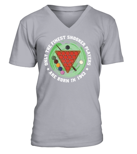 Snooker born in 1942 Vintage Birthday Snooker-game V-Neck T-shirt