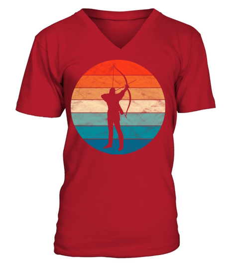 Vintage Retro Archery V-Neck T-shirt