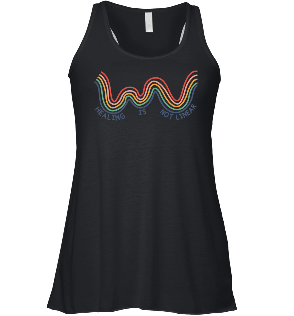 Healing Is Not Linear - Mental Health Awareness Women's Flowy Tank Top