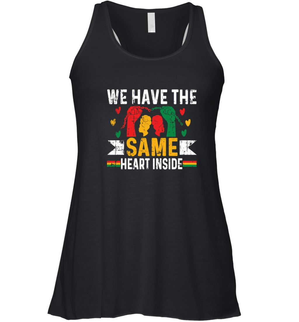 The Same Heart Inside Black History Juneteenth Women's Flowy Tank Top