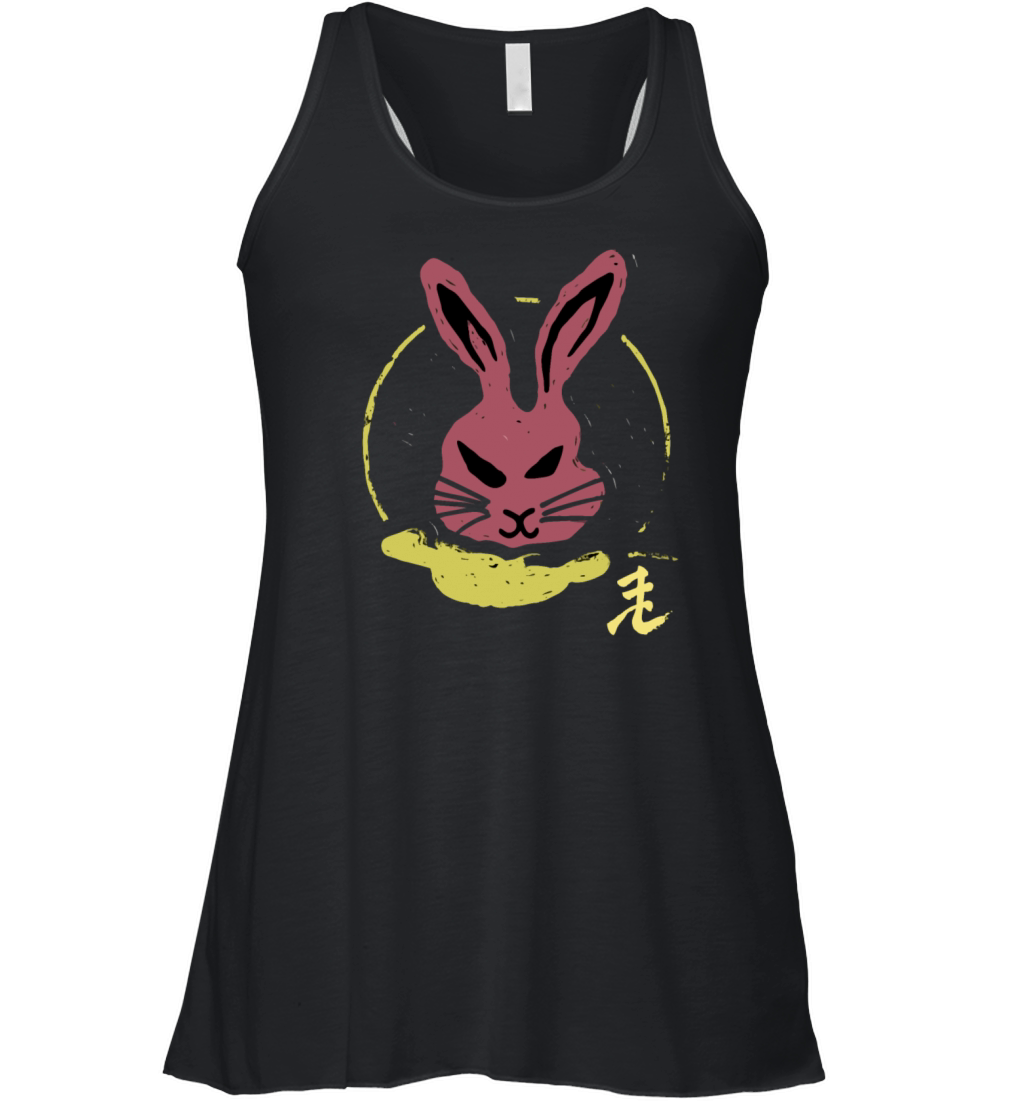 zen cartoons japan sun rabbit Women's Flowy Tank Top