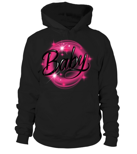 Baby Pink Stars Airbrushed Vintage Hoodie Unisex