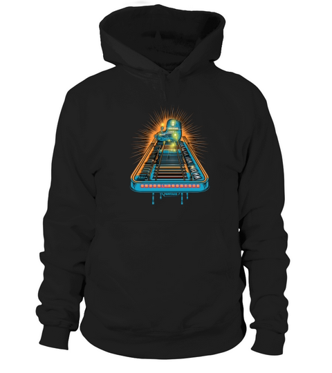 Pedal Steel Guitar Guitarist Band Music 80s Retro Hoodie Unisex