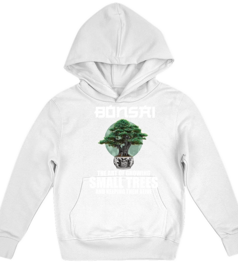 Bonsai Japan Silhouette Gardener Gardening Lover Kids Hoodie