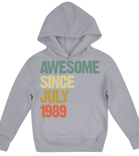 Distressed Vintage Awesome Since July 1989 Kids Hoodie