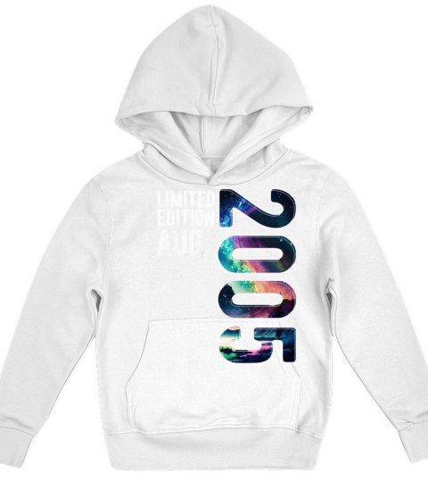Limited Edition 2005 August Birthday Polar Lights Kids Hoodie