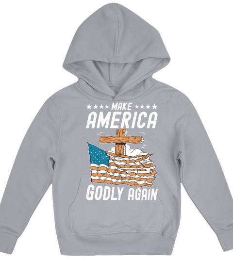 Make America Godly Again Christianity Symbol Kids Hoodie