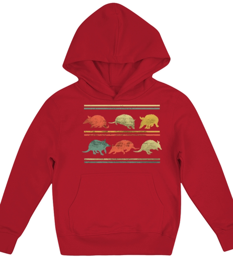 Retro Vintage Armadillo Lover Animal Father Day Kids Hoodie