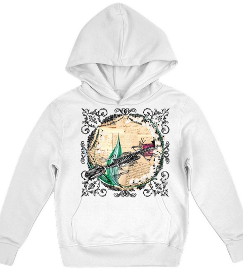 The Skeleton Of An Alligator - Vintage Steampunk Kids Hoodie