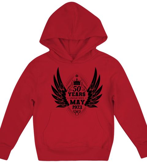 Vintage 50th Birthday with Angel Wings and Crown Kids Hoodie